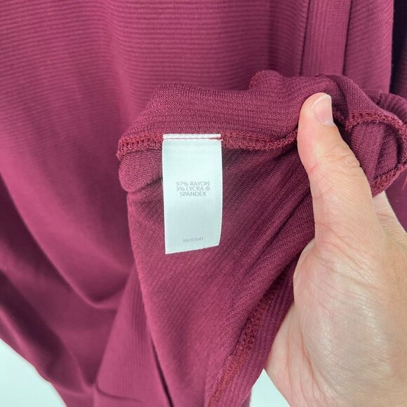 J Jill Wearever Collection Sweater Midi Dress Size XS Burgundy Casual Boat Neck - Picture 6 of 11